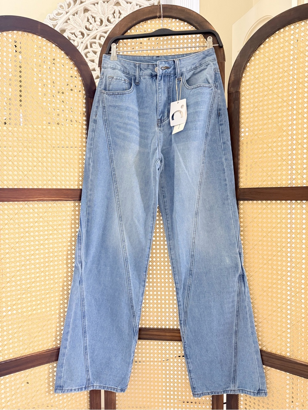 Commense Seamed Wide Leg Jeans size S